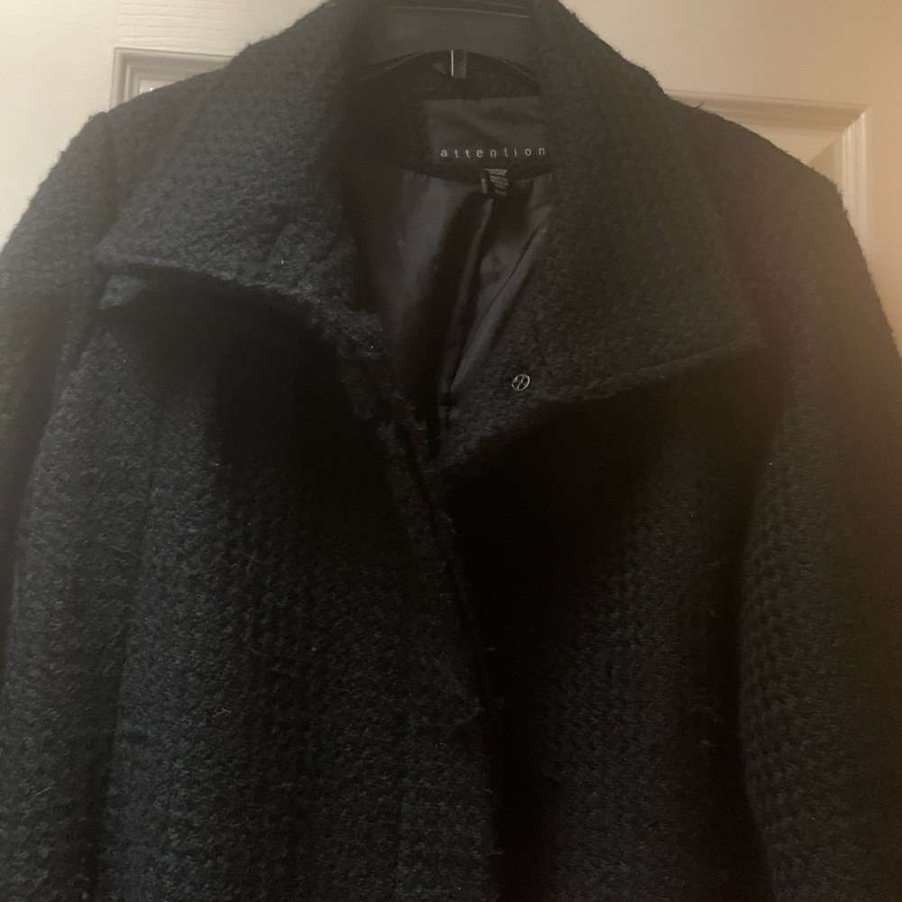 Men’s Attention Black Wool Blend Jacket